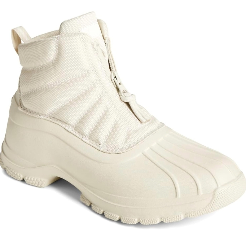 Sperry Women's Duck Float Zip Seacycled Winter Boot - White Size 7